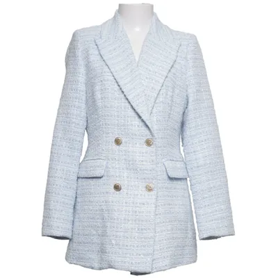Blazer (Blue, White) from Attentif Polyester