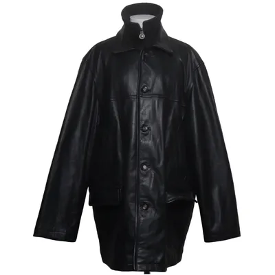 Veste longue en cuir (Noir) de Petroff