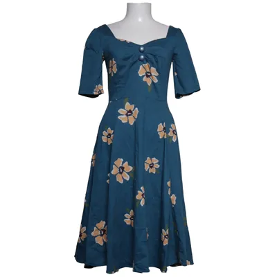 Dress (Blue, Yellow) from Collectif Vintage