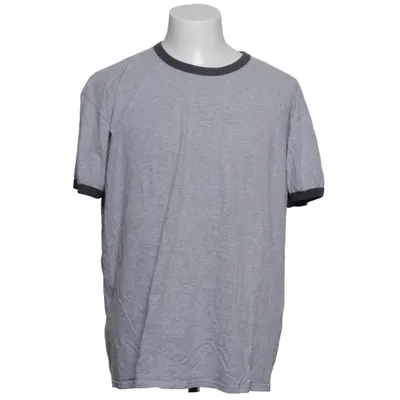 T-shirt (Gray, Black) from Anvil Cotton, Polyester
