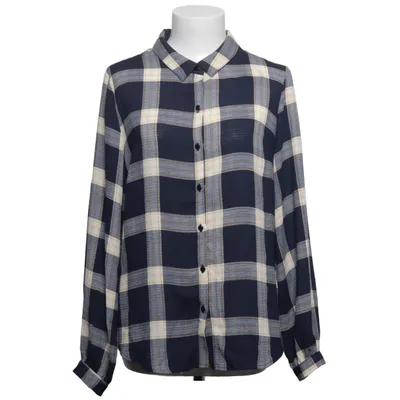Flannel skjorte (Blå, Hvid, Gul) fra Cassis Polyester