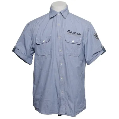 Chemise à manches courtes (Bleu) de VanVaan Coton