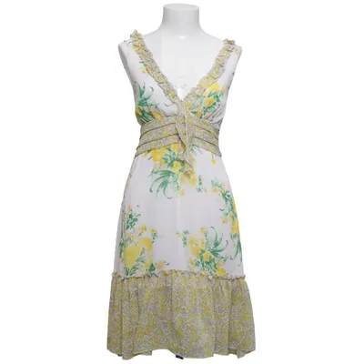 Robe (Jaune, Blanc, Vert) de Moonlight Soie, Viscose