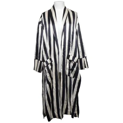 Morgonrock (Svart, Vit) från Mango Casual Viskos