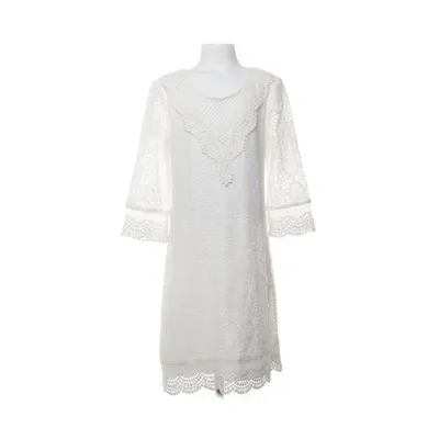 Jurk (Wit) van Ü by KappAhl Katoen, Polyamide, Polyester