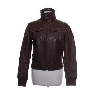 Läderjacka (Brun) från Juna Skinn, Polyester