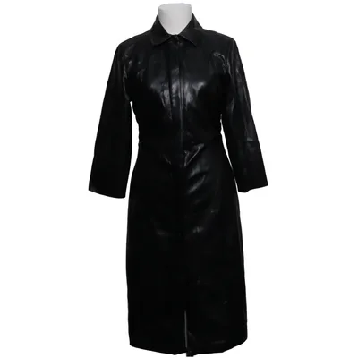 Coat (Black) from Elie Tahari Faux leather