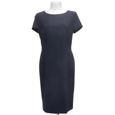 Jurk (Blauw) van Hugo Boss Cupro, Elastaan, Polyester, Wol