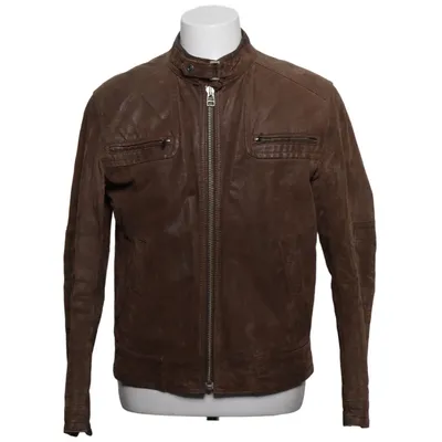 Leren jack (Bruin) van Danier Katoen, Elastaan, Leer, Polyester, Viscose