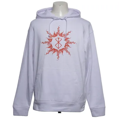 Sweat à capuche (Blanc, Rouge) de JHK Coton, Polyester