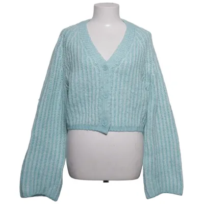 Cardigan (Blue, White) from Lindex Acrylic, Polyamide, Polyester, Wool