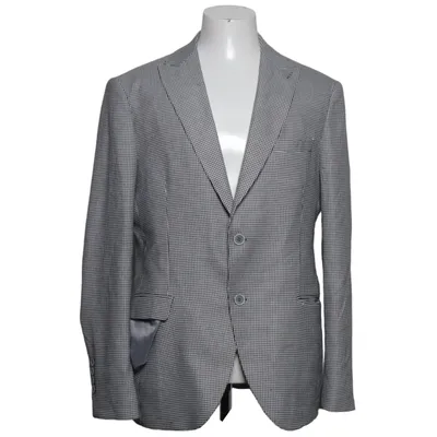 Blazer (Sort, Hvid) fra Plus Plus Elastan, Polyester, Viscose