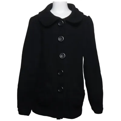 Frakke (Sort) fra H&M Young Metallfiber, Polyamid, Polyester, Uld