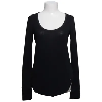 T-shirt à manches longues (Noir) de Abercrombie & Fitch Élasthane, Polyester, Viscose