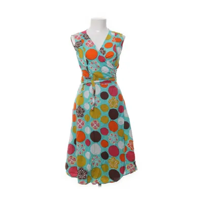 Wrap dress (Turquoise, Multicolored) from Uttam London Cotton