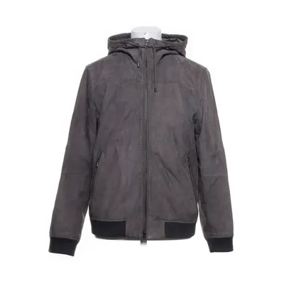 Veste en cuir (Gris) de Vince Coton, Cuir