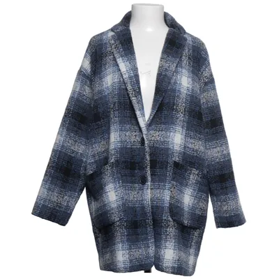 Manteau (Bleu, Gris, Blanc) de Magasin Polyester, Laine
