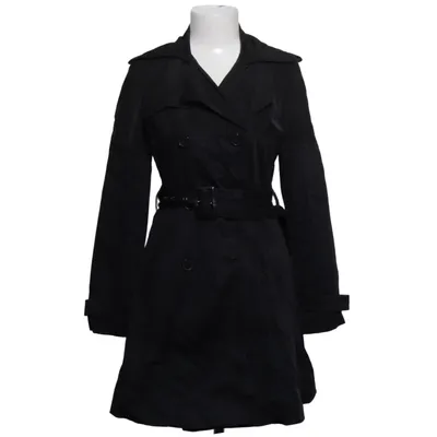 Trenchcoat (Zwart) van Stefanel Katoen, Elastaan