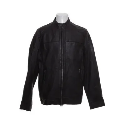 Leren jack (Grijs) van JCC Collection Katoen, Leer, Polyester