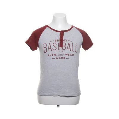 Baseballtröja (Grå, Röd) från WA Bomull, Viskos