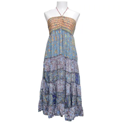 Långklänning (Blå, Brun, Flerfärgad) från Boho Style Silke, Viskos