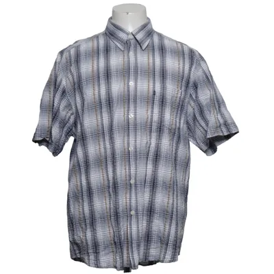 Kortärmad skjorta (Blå, Vit, Brun) från Lerros Bomull, Polyester