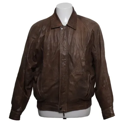 Leren jack (Bruin) van Liberty Acetaat, Leer, Polyamide