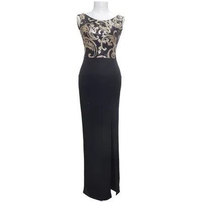Aftonklänning (Svart, Guldfärgad, Flerfärgad) från Boohoo Elastan, Polyester