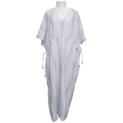 Maxikjole (Hvid, Blå) fra H&M Bomuld