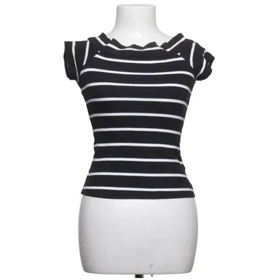 T-shirt (Svart, Vit) från Supré Bomull, Elastan