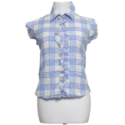 Blouse (Blauw, Wit) van Donaldson Katoen