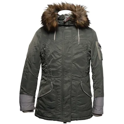 Parka (Vert) de Schott NYC Coton, Polyamide, Polyester