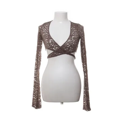 Crop top (Bruin) van PrettyLittleThing