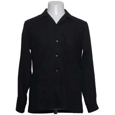 Overshirt (Black) from Blugiallo Cashmere, Elastane, Wool