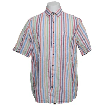 Short sleeve shirt (White, Multicolored) from Redmond Cotton, Linen