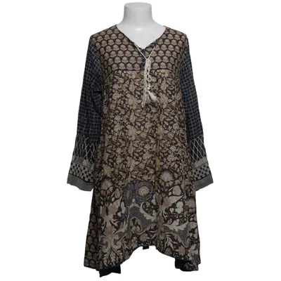 Dress (Blue, Beige, Multicolored) from Khaadi Cotton, Silk