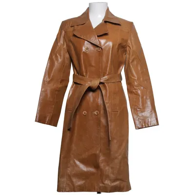Leren jas (Bruin) van Repeat Leer, Polyester