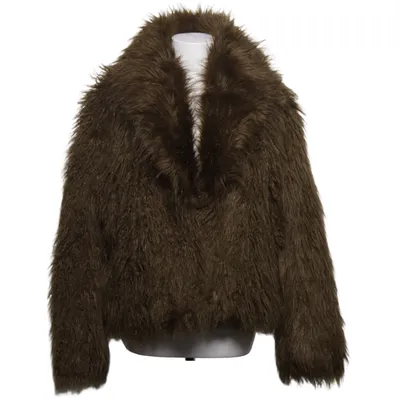 Vinterjakke (Brun) fra H&M Studio Akryl, Polyester, Viscose