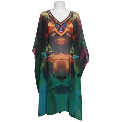 Kaftan (Grön, Blå, Flerfärgad) från Ulla Popken Polyester