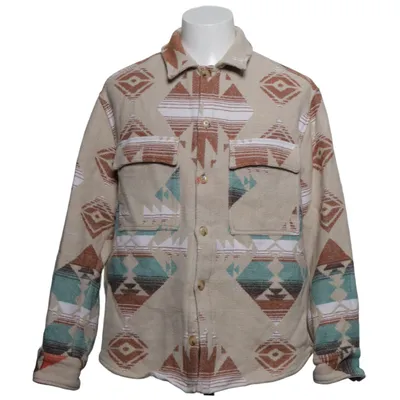 Overshirt (Beige, Meerkleurig) van Zara Katoen, Polyester
