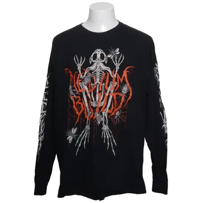 Langærmet t-shirt (Sort) fra Gildan Bomuld