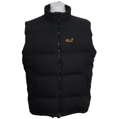 Dunväst (Svart) från Jack Wolfskin Dun, Fjädrar, Ekologisk bomull, Polyamid, Polyester