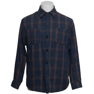 Flannel shirt (Blue, Orange) from Fashion Cotton, Polyester, Viscose