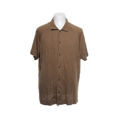 Kortärmad skjorta (Brun) från Oscar Jacobson Elastan, Linne