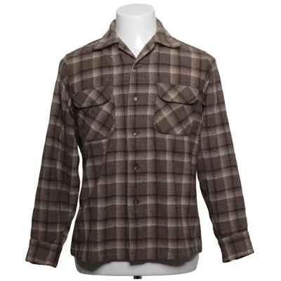 Flannel skjorte (Brun, Beige) fra Pendleton Uld