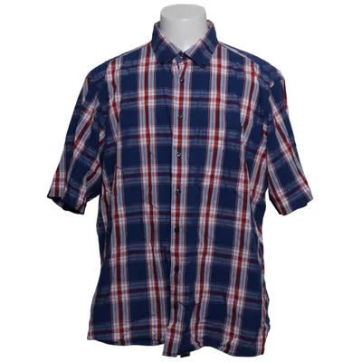 Short sleeve shirt (Blue, Red, White) from Nils Sundström Cotton