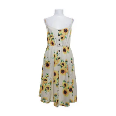 Klänning (Gul, Flerfärgad) från Zaful Bomull, Elastan