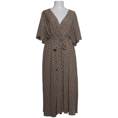 Slå-om-kjole (Beige, Sort) fra Shein Curve Polyester