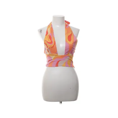 Halternecktopp (Orange, Flerfärgad) från Zara Bomull