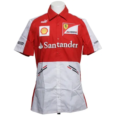 Chemise à manches courtes (Rouge, Blanc, Multicolore) de Puma x Ferrari Coton